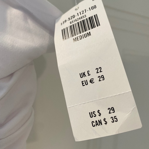 NWT!!! Abercrombie & Fitch White Crop Top - Picture 2 of 3